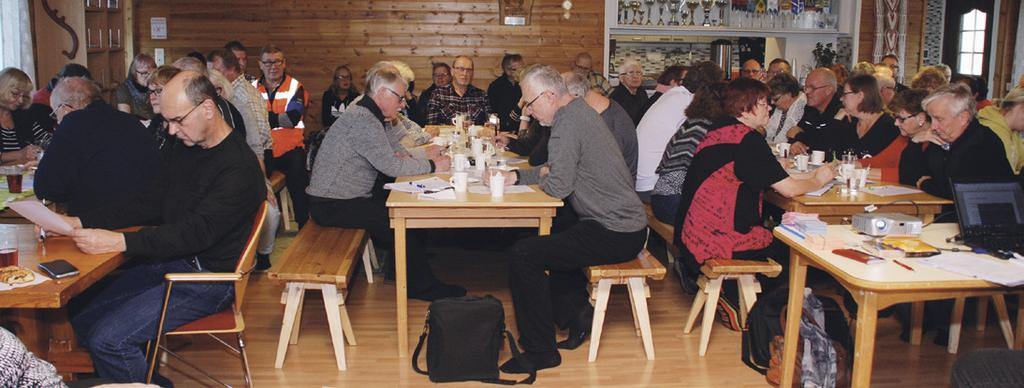 Syyskokous Tuli pyörähdettyä yhdistyksen syyskokouksessa. Lintusali täyttyikin ääriään myöten kokousväestä. Käsittelyssä oli mm. pieniä hinnantarkistuksia vuorokausimaksuun, sähköön ja kaasuun.