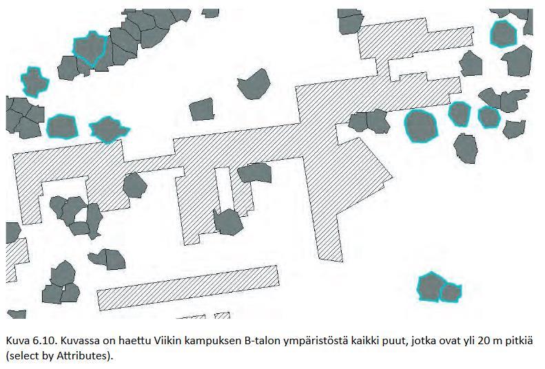 Esimerkkejä paikkatietoanalyysistä Vektoritiedon yleistäminen helpottaa tiedon käsittelyä.