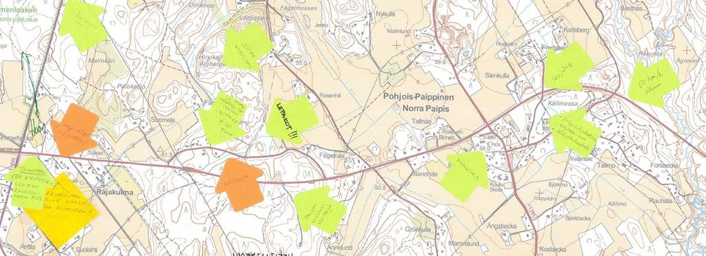 6.3 Kunnan omien tavoitteiden huomioon ottaminen Kunnan ensisijaisena tavoitteena Pohjois-Paippisten osayleiskaavalle on ohjata alueen maankäyttöä laatimalla oikeusvaikutteinen osayleiskaava sekä