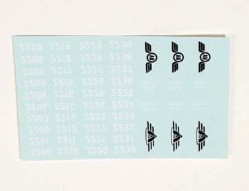 tuotenumero 091 7 Vetureiden litterat -siirtokuvat Pussi sisältää kaksi kuvankaltaista siirtokuva-arkkia.