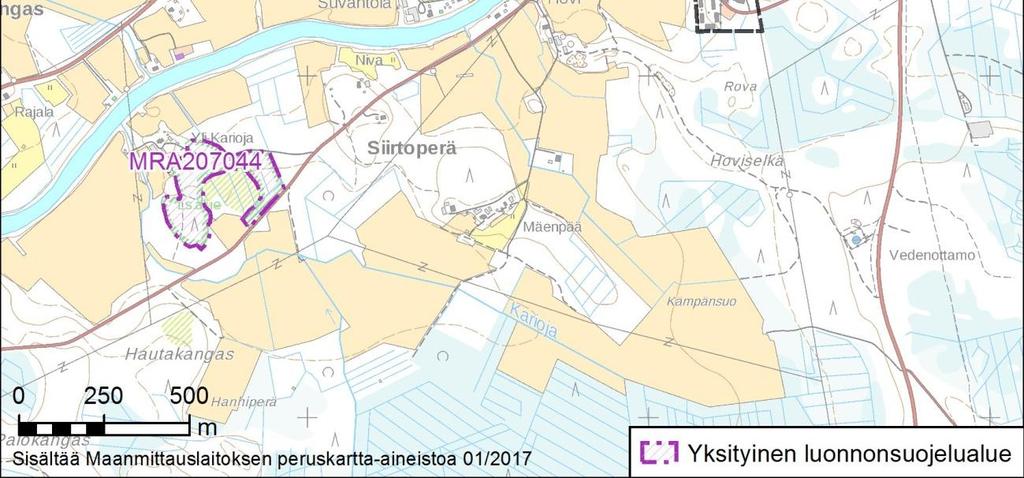 Maaperä on sekalajitteista maalajia, jonka päälajitetta ei ole selvitetty, kallioperä on pegmatiittigraniittia (GTK 2017).