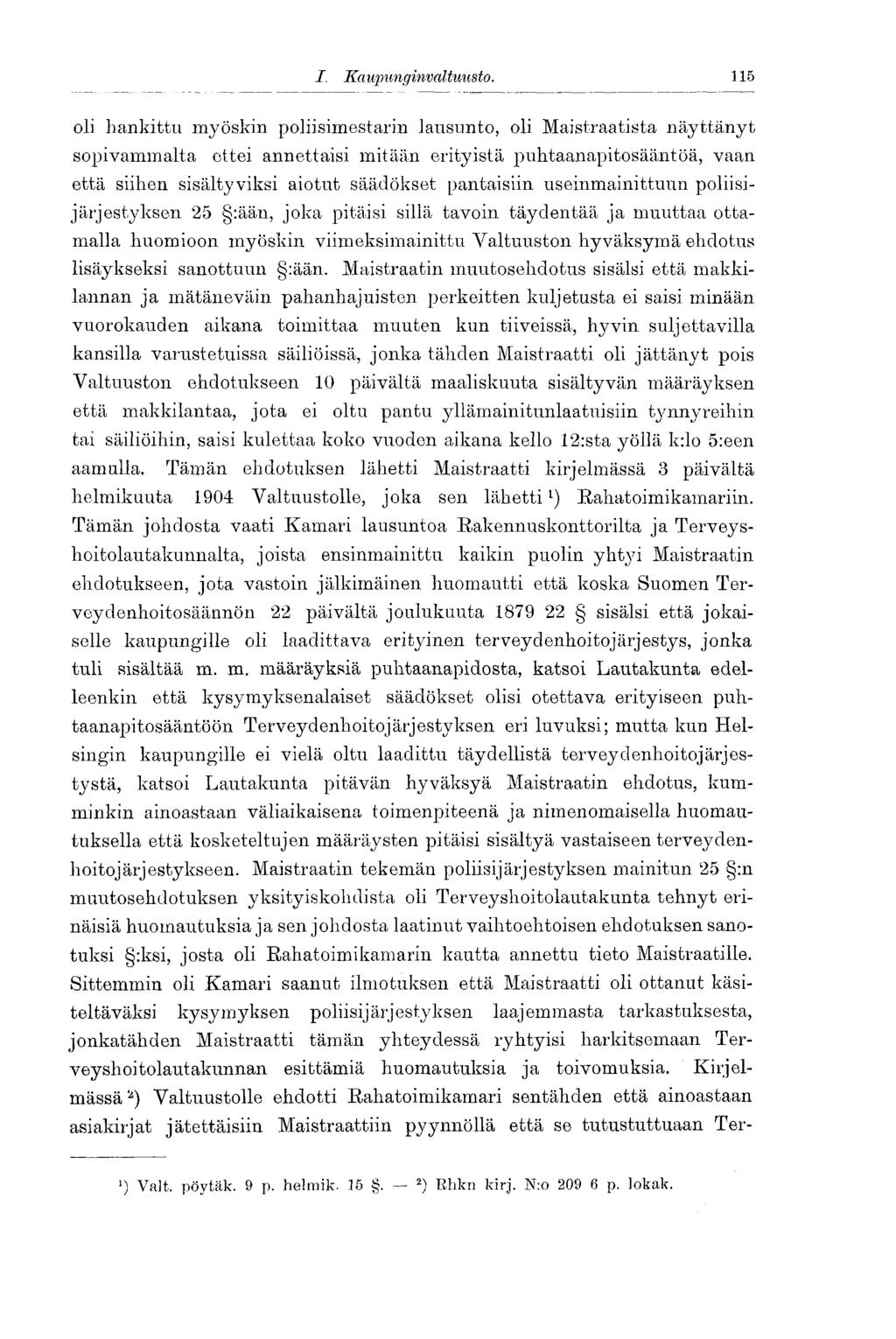 115I.Kaupunginvaltuusto.
