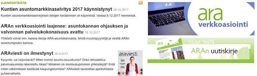 mukana asumisen kehittämiseen ja asuntomarkkinoiden asiantuntijuuteen liittyvissä hankkeissa tuottaa alan tietopalvelua, on