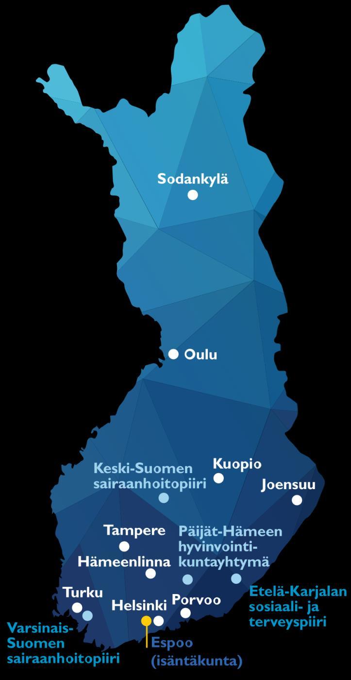 Ketkä osallistuivat hankkeeseen? Hankkeeseen osallistui 14 kunnan ja sairaanhoitopiirin asiantuntijoita. Osallistujia useita satoja.