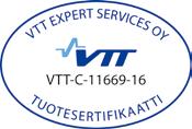 Paloluokka: A1 VTT-sertifikaatti ilmakanavien paloeristys: VTT-C-11669-16 KDR 034 AluR ilmastoinnin lämpömatto KDR 034 AluR on vahva ja