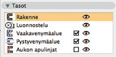 KO. - 39 Poikkileikkauksen muokkausikkunassa poikkileikkaus piirretään käyttäen täytteitä. Täyte, ääriviivat ja kynät valitaan kuten tavallisesti täyte-työkalua käytettäessä.