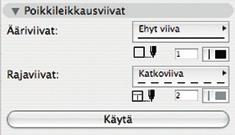 Käytä valintaan muuttaa valittujen elementtien poikkileikkaustyypiksi muokattavana olevan poikkileikkauksen. Tallenna poikkileikkaus tallentaa poikkileikkauksen.