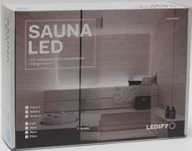 LEDIFY SaunaLED myyntipakkaus sisältää 6, 9 tai 12 LED-valaisinta 6, 9 tai 12 5m liitosjohtoa 16 paikkaisen jakotukin 6 W Muuntajan Asennusohjeet LEDIFY SaunaLED tekniset tiedot Saunan koko