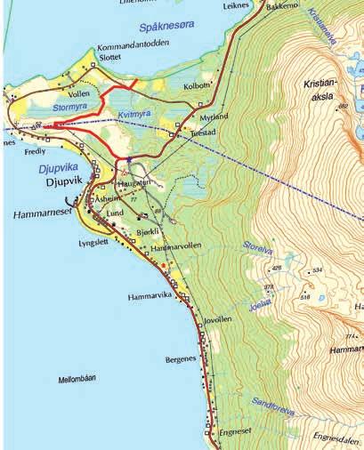 1. SPÅKENES/SPOAHKANJÁRGA Parkplatz an der E6 mit ausgeschildertem WC Parkkipaikka E6-tien varressa km km Weg teilweise markiert, gut erkennbar Festungsanlage: 2,8km Vogelbeobachtungsstation: 4,8 km