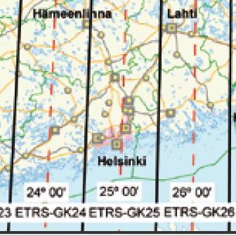 ympäristön kunnissa käytetään ETRS89/GK25FIN