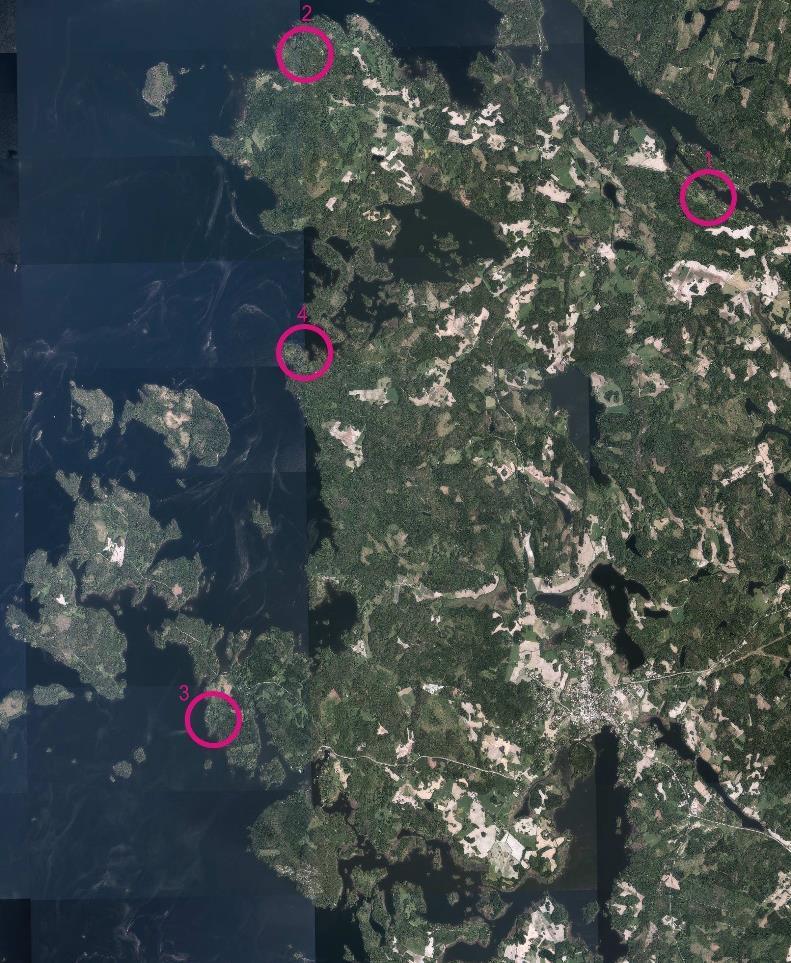 1 SUUNNITTELUALUE Päijänteen ranta-alueiden osayleiskaavan osittaisen muutoksen alue (jäljempänä kaava) koostuu neljästä osasta, jotka sijaitsevat Liikolanlahdessa, Soiniemessä, Hunningaksella ja