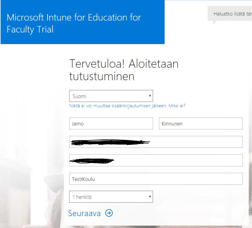 13 (78) 4 TESTAUS Tässä luvussa tutkitaan Intune for Educationin käyttöä ja sen toimintaa Windows 10 -työasemilla.