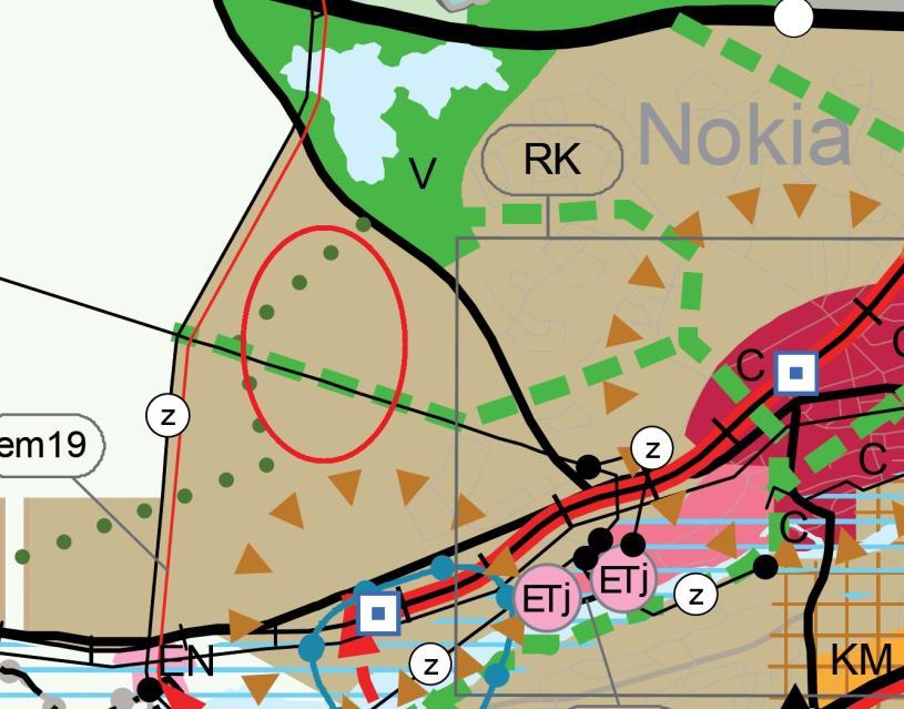 NOKAN KAUPUNK. Snnielilnne Kv-le osev snnielm j ääöse: Mnv Pirnm mnvehdosess (mnhllis..) v-le on oonisdessn jmoiminojen le.