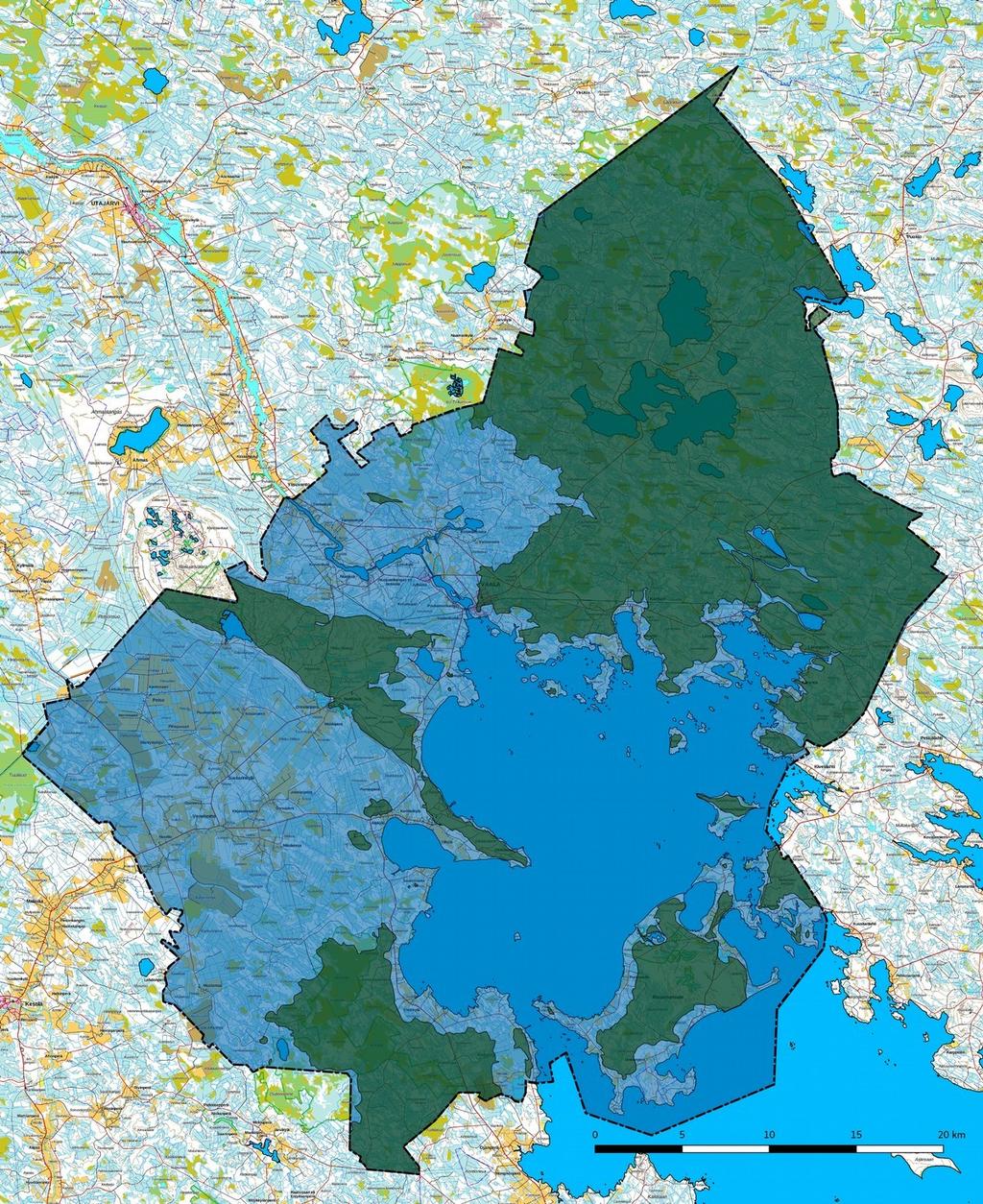 9 Vaalan maisemakuvaa hallitsevat kolme elementtiä: Oulujärvi, Oulujoki sekä Sotkamo Oulu harjujakso ja erityisesti harjulla syntyneet laajat Rokuan hiekkadyynialueet.
