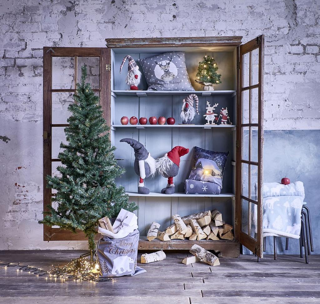 Peura Koristetyyny 50 x 50 cm 9,90 Led-valaistu pöytäkuusi 45 cm 6,95 Joulukuusi 185 cm 29,90 Tekstiilitonttu 60 cm 2 erilaista. 19,90 Joulupukki suksilla 2 erilaista.