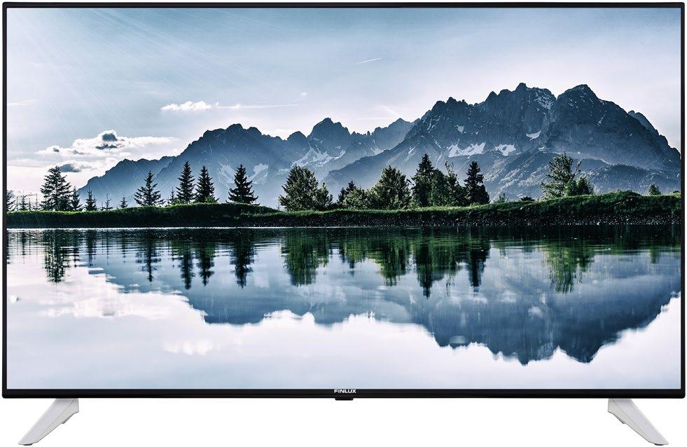 Finlux 4K UHD Smart-TV 4K UHD -tarkkuus. Smart-TV-ominaisuuksina mm. Yle Areena, Netflix ja Youtube (MTV Katsomo ja Ruutu tulossa 3/2019).