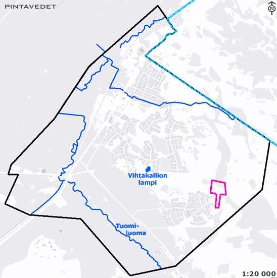 3.2.2 Pintavedet ja pohjavesialueet Suunnittelualueella ei ole pintavesiä.