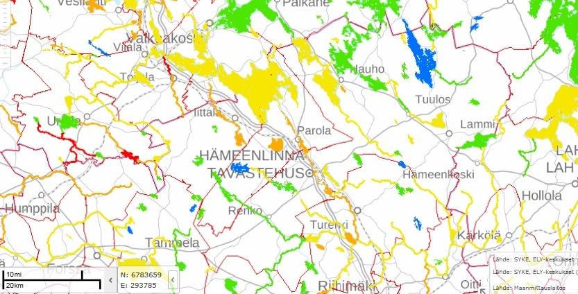 Hämeenlinnan seudun vesistöjen ekologinen tila. 2.5.