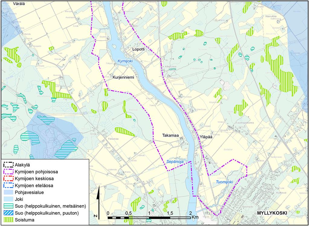 (Pohjakartta Maanmittauslaitos 2016) Kuva 11.