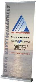 tulostuksen ja kuljetuskassin 840 x 2000-2400 mm 169,00 * D110 Roll-up halogeenivalaisin, 50 W