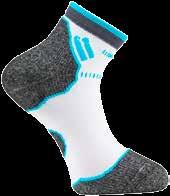Froteepohja sekä vahvistettu kärki ja kantapää lisäävät sukan kestävyyttä. Erikoisneulos lisää sukan istuvuutta. 80% kampapuuvillaa, 20% polyamidia.