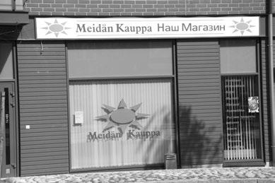 Kuva 4. Meidän kauppa (Kuva: Lauri Hietala). Muiden kielten vähäinen esiintymistiheys hervannan kielimaisemassa on osoitus siitä, että kielimaisema on edelleen suurelta osin suomenkielisten hallussa.
