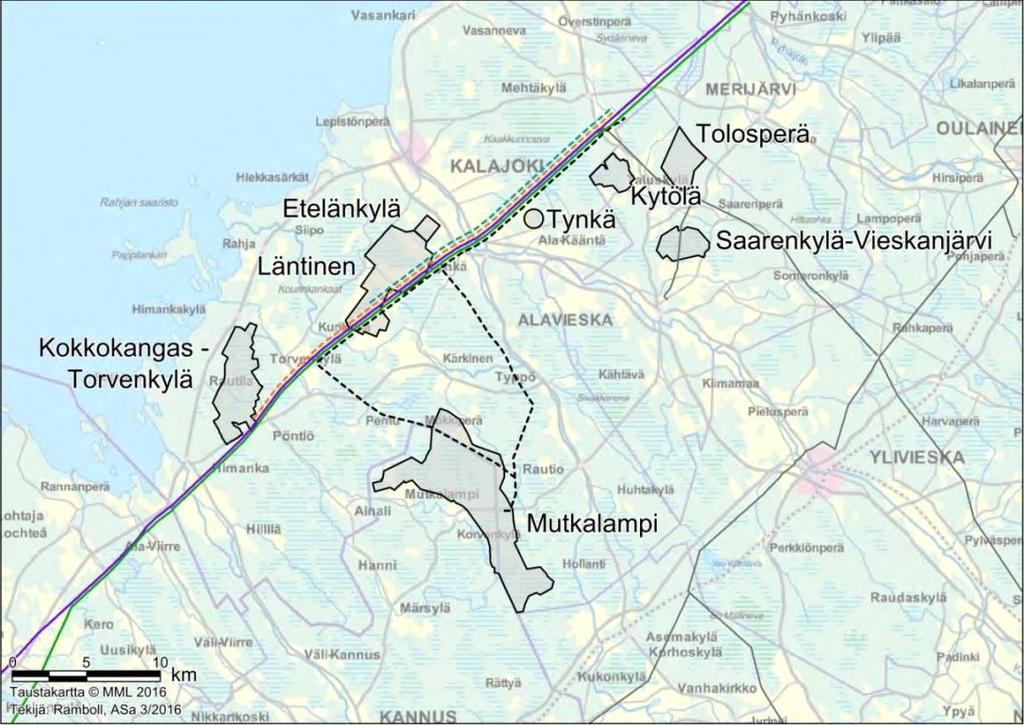 4 1. JOHDANTO Mutkalampi-Jylkkä 110 kv ympäristöselvityksestä on saatu lausunto (POPELY/3362/2015), jonka mukaisesti tutkitut vaihtoehdot (VE1 ja VE2) ovat toteuttamiskelpoisia.