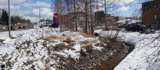 Esimerkki vaikeasta mitoitustilanteesta 14 Helsingin kaupunki toteuttaa Metsälän teollisuusalueelta laskevaan Maunulanpuron sivuhaaraan hulevesien