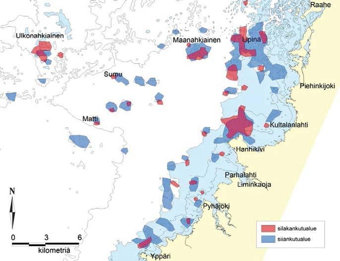 Kuva 6-7 Ammattikalastajien ilmoittamat