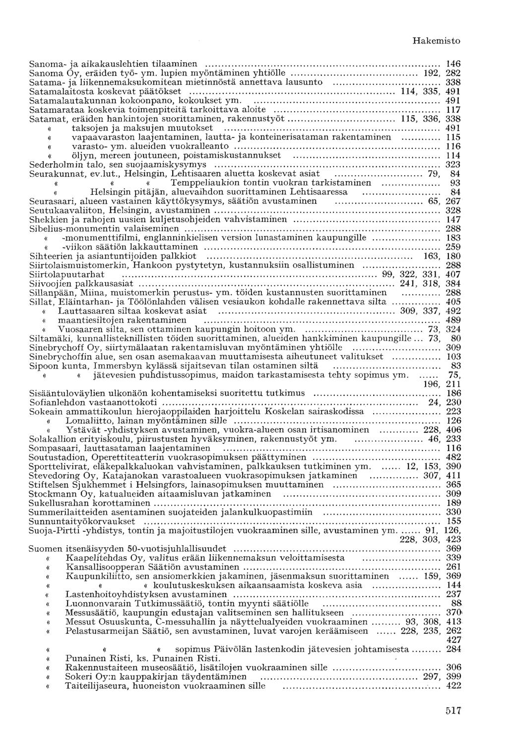 Sanoma- ja aikakauslehtien tilaaminen 146 Sanoma Oy, eräiden työ- ym.