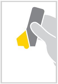 Miten sumuteannos otetaan 1. Pidä inhalaattoria siten, että puoliksi läpinäkyvä keltainen suukappaleen suojus on alhaalla. Inhalaattoria ei tarvitse ravistaa. 2.