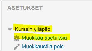 1 Moodle 21.9.2017 ( Mervi Ruotsalainen) Sisällys Kurssin asetuksista... 1 LOHKOT... 3 Sisällön tekemisestä... 4 Lisää aktiviteetti tai aineisto AIHEESEEN.