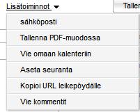 Sähköposti lähettää tapauksen sähköpostitse. Tallenna PDF-muodossa tulostaa tapauksen tiedot. Pdf-tiedoston voi avata tai tallentaa dokumenttiarkistoon.