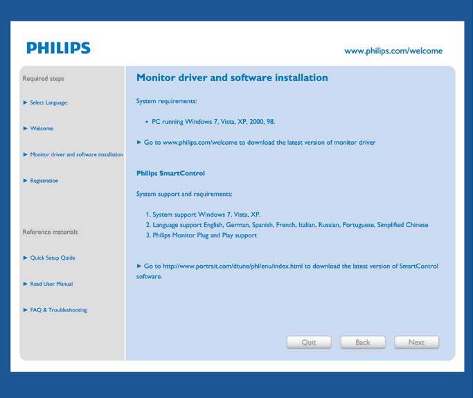 3. Kuvan optimointi 3.5 Philips SmartControl Premium Phillipsin uusi SmartControl Premium -ohjelmisto mahdollistaa näytön säädön näytön helppokäyttöisen grafiikkaliitännän välityksellä.