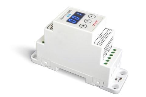 ALV Vastaanotin LTECH DIN-DMX-4CH 4CH CV DMX Decoder 5-24V 240-720W (13611) tuotekoodi: 13611 himmennettävä: DMX teho: 240-720W virranotto: 16A