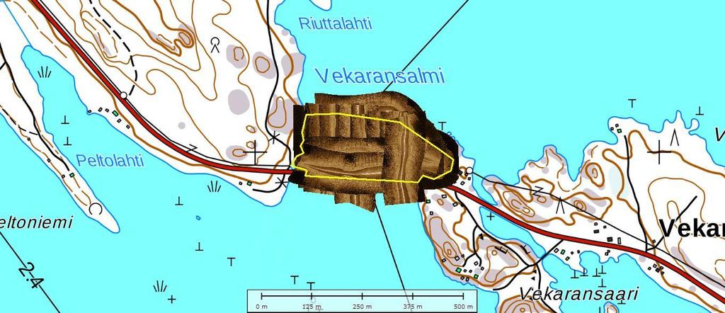 Luotauksen yhteydessä tuotettiin syvyysmalli pohjasta.