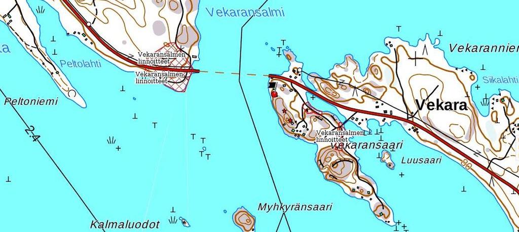 Savolaisjoukkoja sijoitettiin tiettävästi vuonna 1789 salmen tuntumaan Säviönsaaren ja Reittiniemen tienoille. Lossitoiminta alkoi Vekarasalmessa 1894 ja lossivahdin tupa rakennettiin Vekaransaareen.