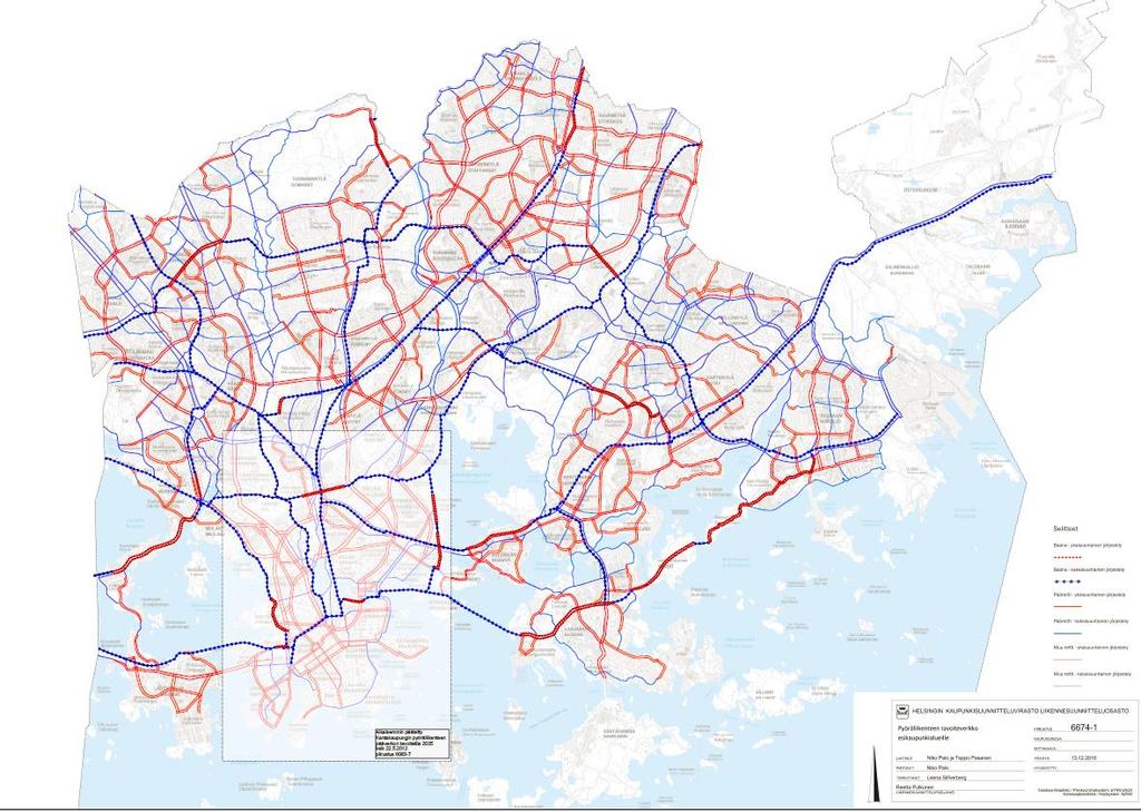 Esikaupungin tavoiteverkko Lähde: