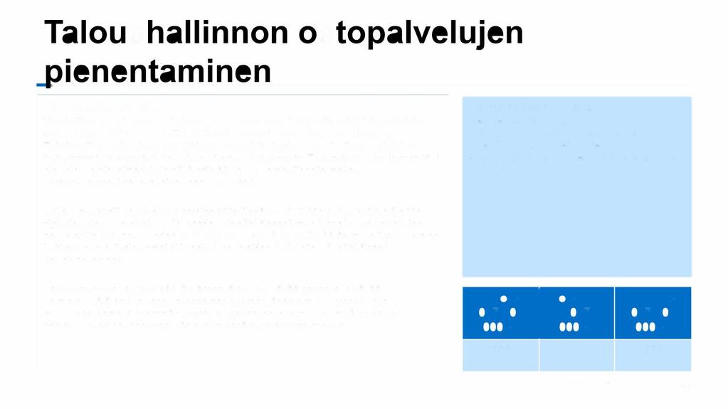 Taloushallinnon ostopalvelujen gienentäminen Verohallinto on tehostanut toimintaansa muun muassa lisäämällä sähköisiä palveluita.
