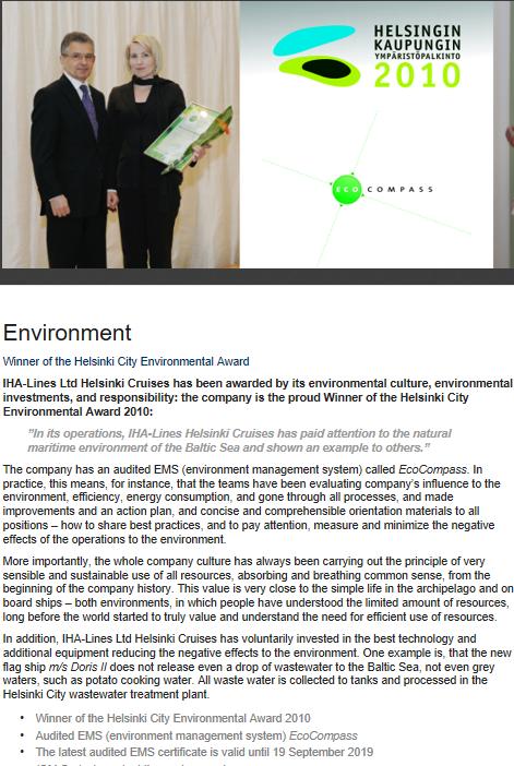 Ympäristötyö ja sertifikaatit sekä herkkä toimintaympäristö