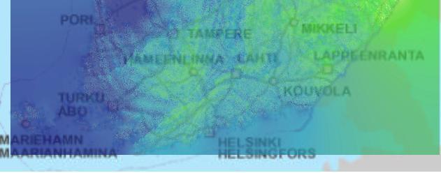 Suomessa sadetapahtumat yleensä ja toistaiseksi maltillisia, ei altista