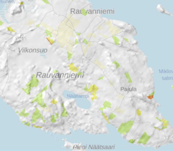 Kustannustehokkuus vesiensuojelutoimenpiteiden kohdentamisessa osavaluma-aluetasolla RUSLE2015-mallinnus Lasketaan sateen irrottaman kiintoaineen määrää paljastetuilta leikkauspinnoilta Sateen