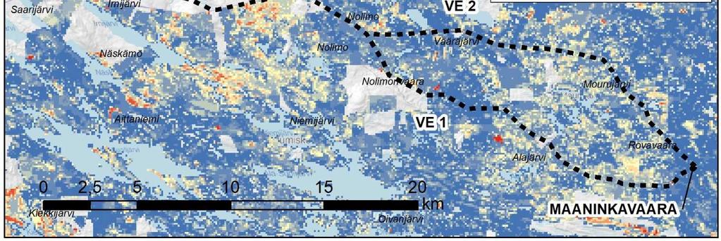 1 Suojelualueet ja muut valtakunnallisesti arvokkaat kohteet Vaihtoehtojen läheisyydessä (alle 1 km) ei ole luonnonsuojelualueita, suojeluohjelmien kohteita tai Natura 2000-alueita (kuva 23).