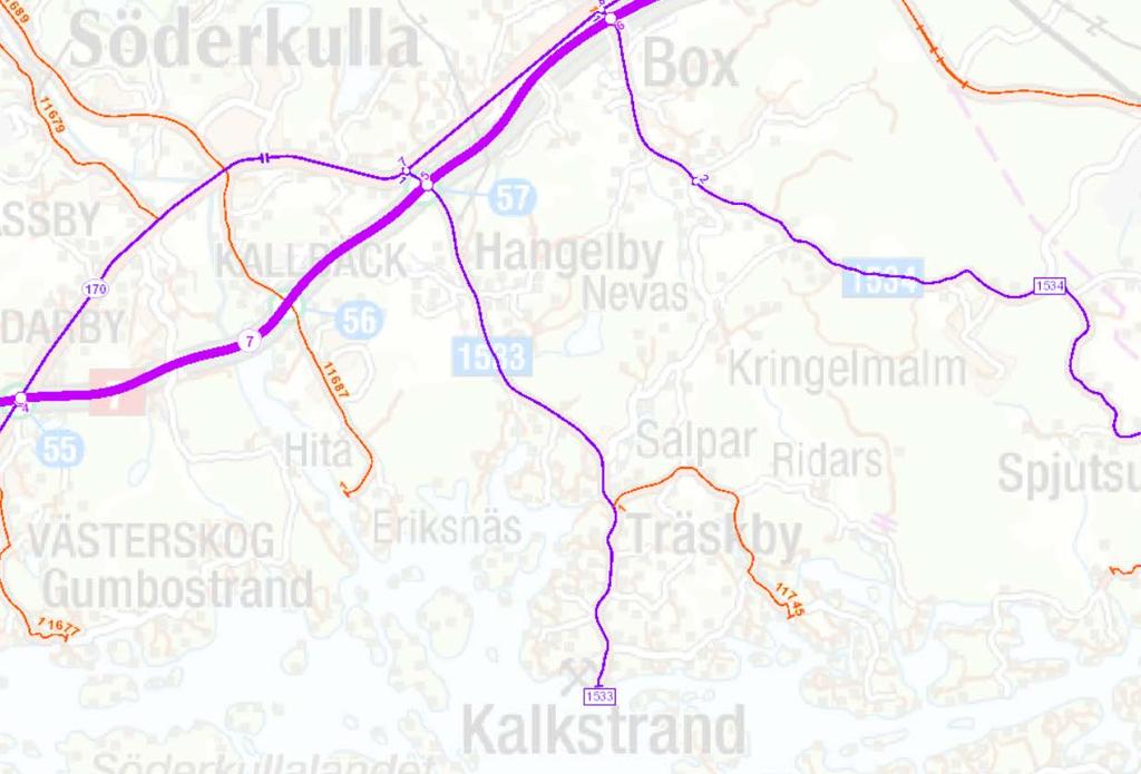 4 (8) 29.1.2018 33TJontaksen urheilupuiston liikenneselvitys Kuva 1 Lähialueen tieverkosto. Kaava-alueen likimääräinen sijainti on rajattu punaisella.