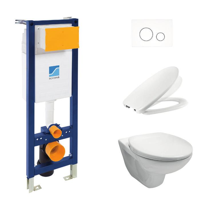 Design I Casual I Budget Siro-erikoistuotteet Kulmamalli LPC SEINÄ-WC SIRO 530 SRMDKUSC LPPOS2033 Dino-wc-istuin, rimless-malli, pituus 53 cm Kova, vaimennettu Dino-istuinkansi, FIX-800-wc-elementti,