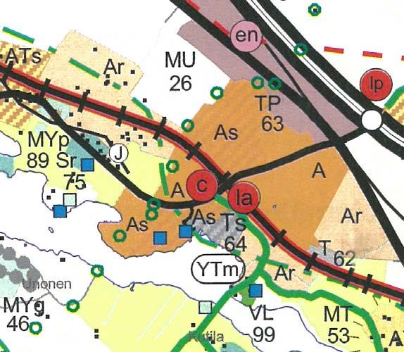 9 Maakuntakaava Kanta-Hämeen maakuntakaavaa, jonka Valtioneuvoto vahviti 8.9.006, uunnittelualue on auntovaltaita taajamatoimintojen aluetta (A).