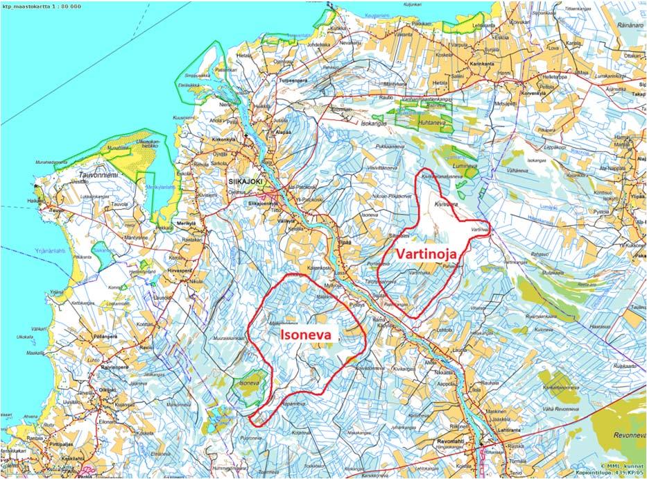 1 YLEISTÄ Tässä selvityksessä tarkastellaan Siikajoen Isonevan ja Vartinojan alueelle suunniteltujen tuulivoimaloiden aiheuttamaa ympäristömelua.