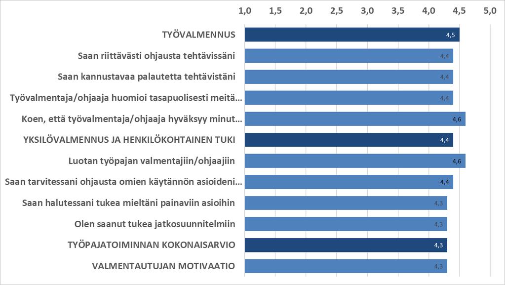 Työpajatoiminnan arvosanat 2/2