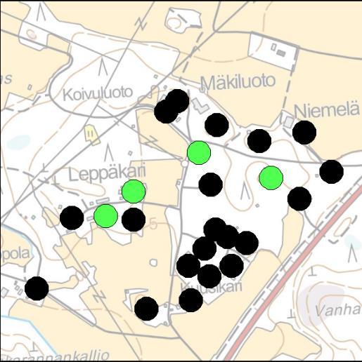 2,0 3,0 km Analyysi kaavamerkinnän ohjeeksi: Asuinrakennustiheys on 0,71 rakennusta / hehtaari