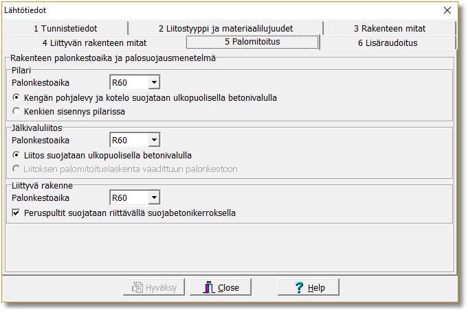 6. Tunnistetiedot Kenttiin annetaan laskentaa koskevat tunnistetiedot, jotka tulostuvat lujuuslaskelmiin. AHK Pilarikengät 18 7.